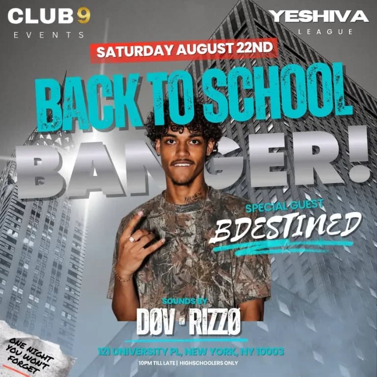 Back to School event flyer